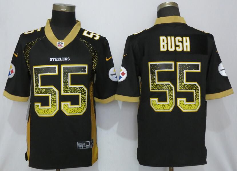 Men Pittsburgh Steelers #55 Bush Black Nike Vapor Untouchable Drift Fashion NFL Jerseys->houston texans->NFL Jersey